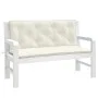 Cojines para banco jardín 2 uds tela crema melange 120x50x7 cm de , Cojines para sillas y sofás - Ref: Foro24-4002599, Precio...