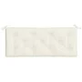 Cushions for garden bench 2 units cream melange fabric 120x50x7 cm by , Cushions for chairs and sofas - Ref: Foro24-4002599, ...