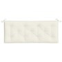 Kissen für Gartenbank, 2 Stück, cremefarbener Melange-Stoff, 120x50x7 cm. von , Kissen für Stühle und Sofas - Ref: Foro24-400...