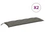 Garden bench cushions 2 units dark gray melange fabric 150x50x7 cm by , Cushions for chairs and sofas - Ref: Foro24-4002609, ...