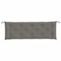 Garden bench cushions 2 units dark gray melange fabric 150x50x7 cm by , Cushions for chairs and sofas - Ref: Foro24-4002609, ...