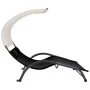 Double sun lounger with black textilene canopy by vidaXL, Loungers - Ref: Foro24-310543, Price: 217,92 €, Discount: %