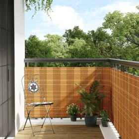 Light brown synthetic rattan balcony awning 600x100 cm by , fence panels - Ref: Foro24-156276, Price: 71,81 €, Discount: %