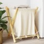 Weiß-cremefarbener Wäschekorb aus Bambus, 45x55x63,5 cm. von , Wäschekörbe - Ref: Foro24-368035, Preis: 31,46 €, Rabatt: %
