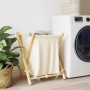 Weiß-cremefarbener Wäschekorb aus Bambus, 45x55x63,5 cm. von , Wäschekörbe - Ref: Foro24-368035, Preis: 31,91 €, Rabatt: %