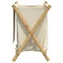 Weiß-cremefarbener Wäschekorb aus Bambus, 45x55x63,5 cm. von , Wäschekörbe - Ref: Foro24-368035, Preis: 31,46 €, Rabatt: %