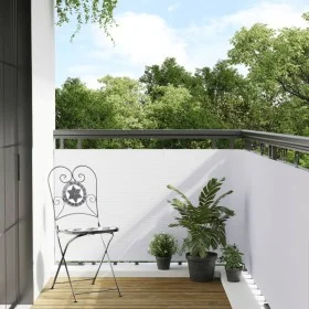 White synthetic rattan balcony awning 400x80 cm by , fence panels - Ref: Foro24-156283, Price: 40,68 €, Discount: %