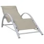Tumbonas con mesita 2 unidades aluminio color crema de vidaXL, Tumbonas - Ref: Foro24-310536, Precio: 214,18 €, Descuento: %
