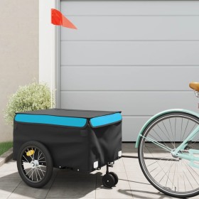 Bicycle trailer, black and blue, 45 kg, made of iron. by , Bicycle trailers - Ref: Foro24-94107, Price: 86,81 €, Discount: %