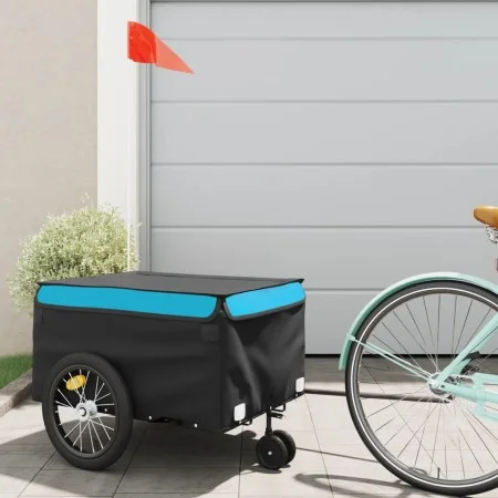 Fahrradanhänger aus schwarzem und blauem Eisen, 45 kg. von , Fahrradanhänger - Ref: Foro24-94107, Preis: 96,93 €, Rabatt: %