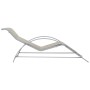 Tumbonas con mesita 2 unidades aluminio color crema de vidaXL, Tumbonas - Ref: Foro24-310536, Precio: 218,36 €, Descuento: %
