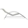 Tumbonas con mesita 2 unidades aluminio color crema de vidaXL, Tumbonas - Ref: Foro24-310536, Precio: 214,18 €, Descuento: %