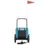 Bicycle pet trailer, iron frame, Oxford fabric in blue and black. by , pet strollers - Ref: Foro24-94016, Price: 106,93 €, Di...