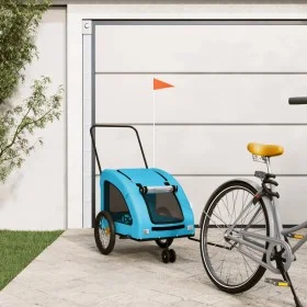 Remolque de bicicleta mascotas hierro tela Oxford azul de , Cochecitos para mascotas - Ref: Foro24-93988, Precio: 120,95 €, D...