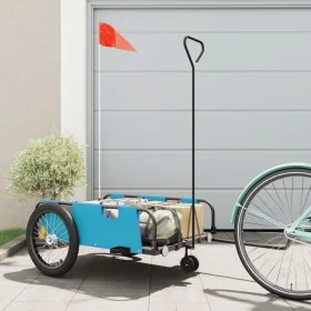 Bicycle trailer made of Oxford fabric and blue and black iron. by , Bicycle trailers - Ref: Foro24-94198, Price: 101,18 €, Di...