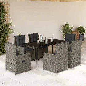 Set comedor jardín 7 pzas y cojines ratán sintético gris de , Conjuntos de jardín - Ref: Foro24-3262858, Precio: 911,12 €, De...