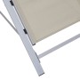 Tumbonas con mesita 2 unidades aluminio color crema de vidaXL, Tumbonas - Ref: Foro24-310536, Precio: 218,36 €, Descuento: %
