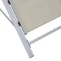 Tumbonas con mesita 2 unidades aluminio color crema de vidaXL, Tumbonas - Ref: Foro24-310536, Precio: 214,18 €, Descuento: %