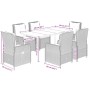 Garden dining set 7 pieces and gray synthetic rattan cushions by , Garden sets - Ref: Foro24-3262858, Price: 992,55 €, Discou...