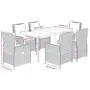 Garden dining set 7 pieces and gray synthetic rattan cushions by , Garden sets - Ref: Foro24-3262858, Price: 911,12 €, Discou...