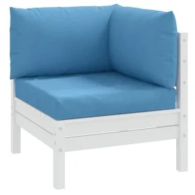 Cushions for pallet sofa 3 units blue melange fabric by , Cushions for chairs and sofas - Ref: Foro24-4002656, Price: 37,98 €...