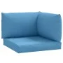 Cushions for pallet sofa 3 units blue melange fabric by , Cushions for chairs and sofas - Ref: Foro24-4002656, Price: 37,95 €...