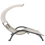 Tumbona doble con toldo textilene color crema by vidaXL, Loungers - Ref: Foro24-310544, Price: 255,50 €, Discount: %