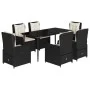 7-piece garden dining set with black synthetic rattan cushions by , Garden sets - Ref: Foro24-3262830, Price: 771,05 €, Disco...