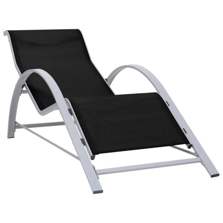Tumbona textilene y aluminio negro de vidaXL, Tumbonas - Ref: Foro24-310533, Precio: 105,48 €, Descuento: %