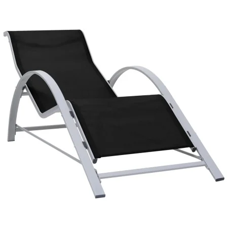 Tumbona textilene y aluminio negro de vidaXL, Tumbonas - Ref: Foro24-310533, Precio: 100,61 €, Descuento: %
