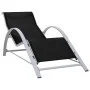 Tumbona textilene y aluminio negro de vidaXL, Tumbonas - Ref: Foro24-310533, Precio: 100,61 €, Descuento: %