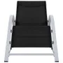 Tumbona textilene y aluminio negro de vidaXL, Tumbonas - Ref: Foro24-310533, Precio: 100,61 €, Descuento: %