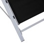 Tumbona textilene y aluminio negro de vidaXL, Tumbonas - Ref: Foro24-310533, Precio: 105,48 €, Descuento: %