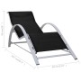 Tumbona textilene y aluminio negro de vidaXL, Tumbonas - Ref: Foro24-310533, Precio: 105,48 €, Descuento: %