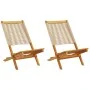 Garden chairs 2 units solid acacia wood polypropylene beige by , Garden chairs - Ref: Foro24-367689, Price: 125,71 €, Discoun...