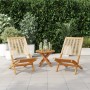 Gartenstühle 2 Stück Massivholz Akazie Polypropylen Beige von , Gartenstühle - Ref: Foro24-367689, Preis: 128,27 €, Rabatt: %