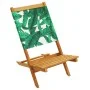 Garden chairs 2 units acacia wood and leaf print fabric by , Garden chairs - Ref: Foro24-367694, Price: 112,40 €, Discount: %