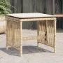 Garden stools with cushions 4 pcs PE rattan beige 41x41x36cm by , Outdoor ottomans - Ref: Foro24-365059, Price: 98,13 €, Disc...
