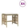 Garden stools with cushions 4 pcs PE rattan beige 41x41x36cm by , Outdoor ottomans - Ref: Foro24-365059, Price: 98,13 €, Disc...