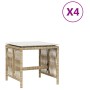 Gartenhocker mit Kissen 4 Stück PE-Rattan beige 41x41x36cm von , Hocker für den Außenbereich - Ref: Foro24-365059, Preis: 100...