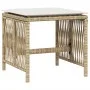 Garden stools with cushions 4 pcs PE rattan beige 41x41x36cm by , Outdoor ottomans - Ref: Foro24-365059, Price: 98,13 €, Disc...