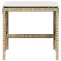 Garden stools with cushions 4 pcs PE rattan beige 41x41x36cm by , Outdoor ottomans - Ref: Foro24-365059, Price: 98,13 €, Disc...