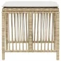 Garden stools with cushions 4 pcs PE rattan beige 41x41x36cm by , Outdoor ottomans - Ref: Foro24-365059, Price: 98,13 €, Disc...