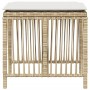 Gartenhocker mit Kissen 4 Stück PE-Rattan beige 41x41x36cm von , Hocker für den Außenbereich - Ref: Foro24-365059, Preis: 100...