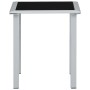 Mesa de jardín acero y vidrio negro y plateado 41x41x45 cm de vidaXL, Mesas de jardín - Ref: Foro24-310541, Precio: 35,62 €, ...