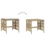 Gartenhocker mit Kissen 4 Stück PE-Rattan beige 41x41x36cm von , Hocker für den Außenbereich - Ref: Foro24-365059, Preis: 100...