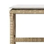 Garden stools with cushions 4 pcs PE rattan beige 41x41x36cm by , Outdoor ottomans - Ref: Foro24-365059, Price: 98,13 €, Disc...