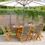 Set de comedor jardín 7 pzas polipropileno madera maciza gris de , Conjuntos de jardín - Ref: Foro24-3281710, Precio: 564,30 ...