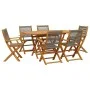 7-piece garden dining set made of solid gray polypropylene wood. by , Garden sets - Ref: Foro24-3281710, Price: 534,76 €, Dis...