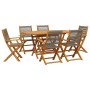 Set de comedor jardín 7 pzas polipropileno madera maciza gris de , Conjuntos de jardín - Ref: Foro24-3281710, Precio: 564,30 ...
